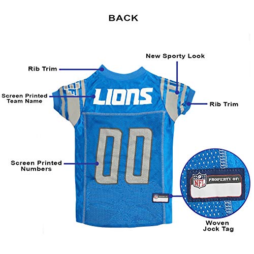 NFL Detroit Lions Dog Jersey - Medium Size Pet Apparel
