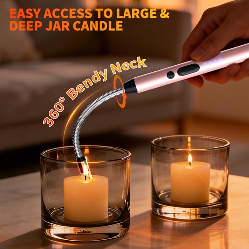 Rechargeable Type C Electric Lighters - 2 Pack, Rosegold