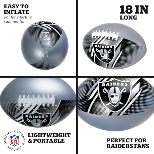 18” Inflatable Football - Las Vegas Raiders Beach Ball