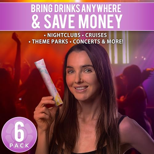 Hidden Alcohol Flasks - 6 Pack Tampon Style Travel Containers