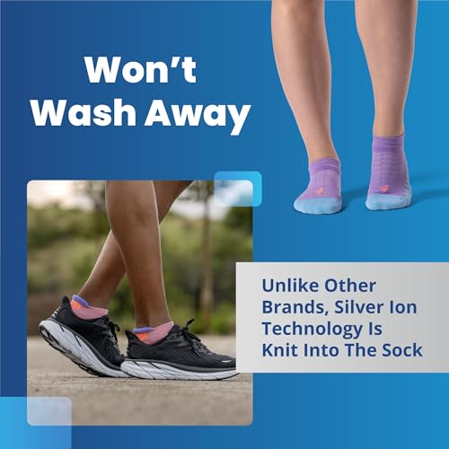 Balega Unisex Silver No-Show Running Socks Medium Pink – Moisture-Wicking Athletic Socks