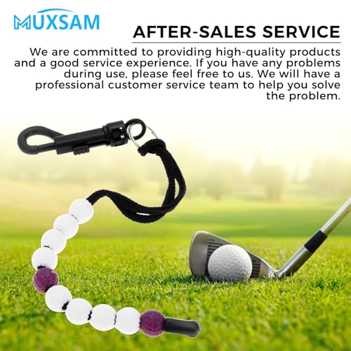 Golf Score Counter with Clip - Durable Nylon Beads, Purple