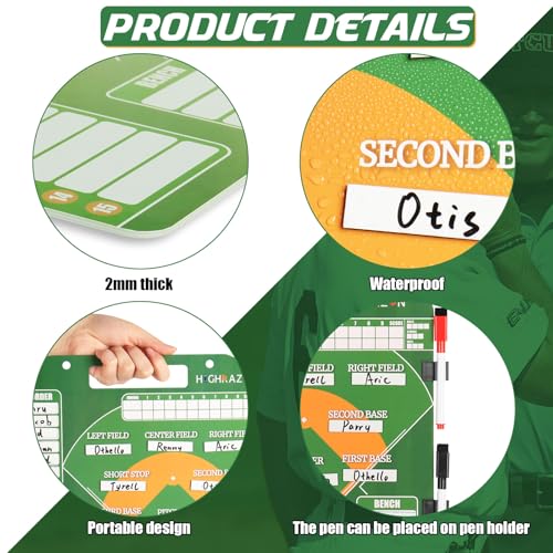Magnetic Baseball Coach Clipboard - A-Horizontal Tactical Board