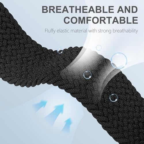 Laband 18mm Nylon Watch Band - Black Quick Release Compatible with Garmin Venu 2S/3S/4 41mm, Vivoactive 4S, Vivomove 3S, Forerunner 255S/265S