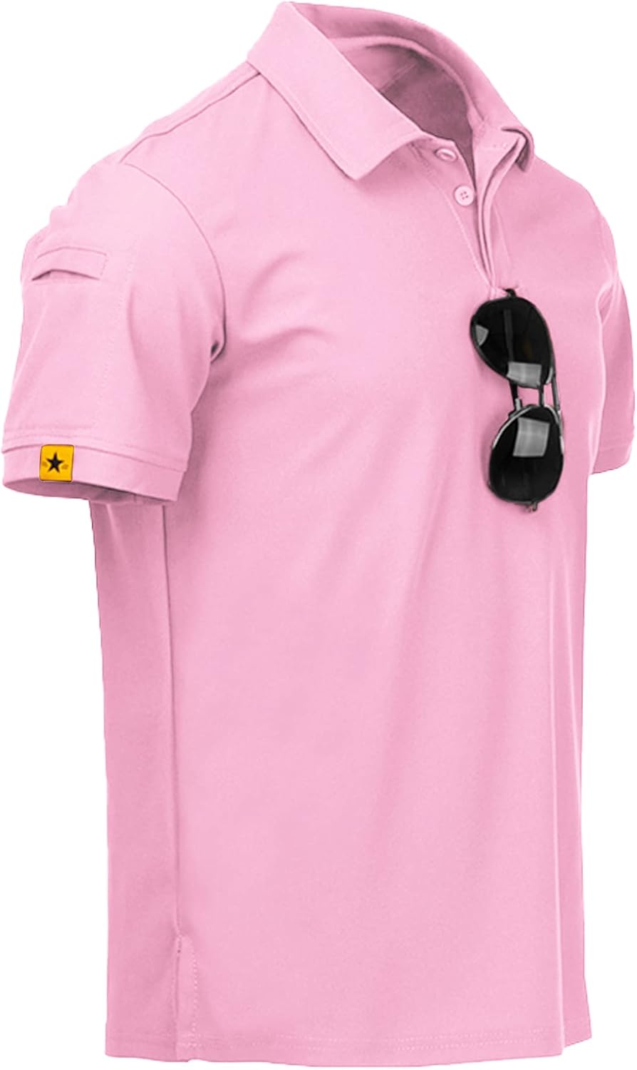 ZITY Men's Polo Shirt - Short Sleeve Tactical Golf T-Shirt | Stylish Casual Collared Design