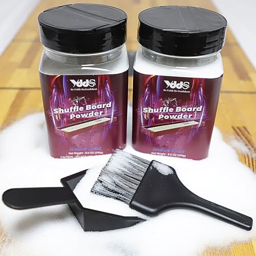 Medium Speed Shuffleboard Sand Set - 2 Cans with Mini Brush & Dustpan