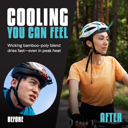 SweatHawg Skull Cap Shorty Black Flat Helmet Liner for Men & Women - Cooling, Absorbent No-Drip Hat