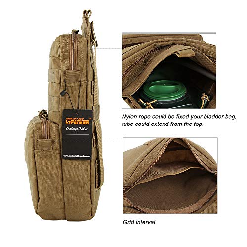Coyote Brown Hydration Pack with 3L Water Bladder - Tactical MOLLE System