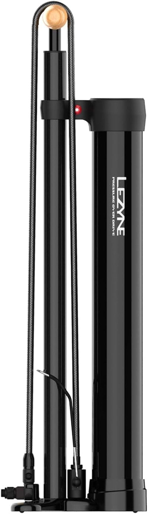 LEZYNE High Volume Tubeless Bike Floor Pump - 220 PSI Air Pump with 2.5" Gauge for Mountain & Gravel Bikes - ABS-1 Pro Chuck