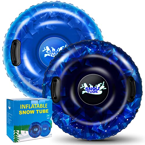 40 Inch Snow Tube - Heavy Duty Inflatable Sled for Kids & Adults