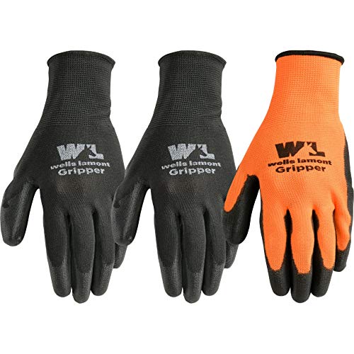 High Dexterity Work Gloves - 3-Pack, PU Coated, Large