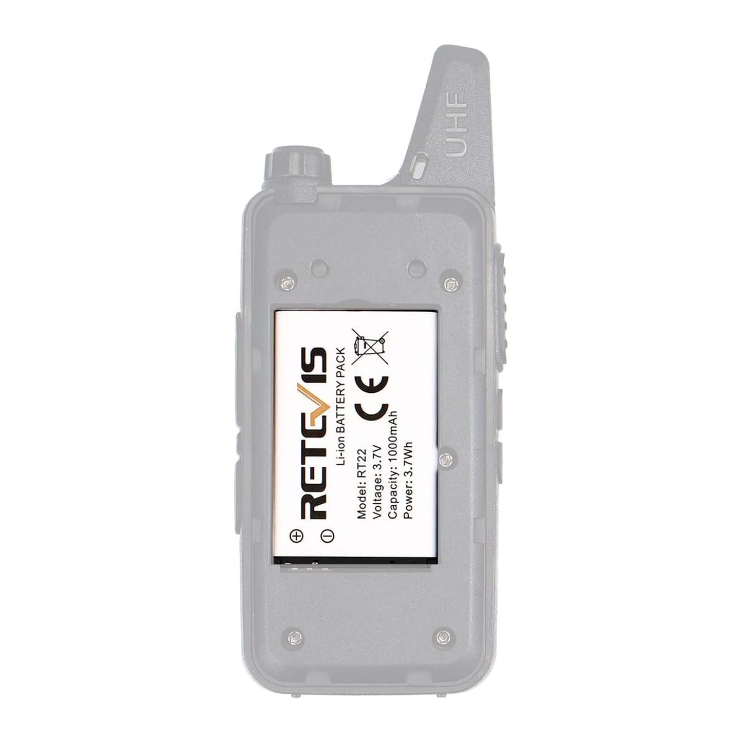 Retevis RT22 RT22S RT15 RT19 walkie talkies Battery Original 3.7V Li-ion Battery 1000mAh Compatible RT22 RT22S RT15 RT19 WLN KD-C1 Walkie Talkies (5 Pack)