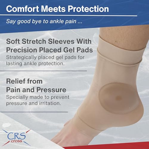 Ankle Malleolar Gel Sleeves - One Size Fits Most, 1 Pair