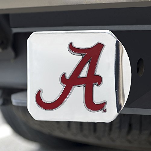 NCAA Chrome Metal Hitch Cover - Alabama Crimson Tide Logo