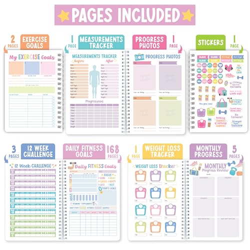 Fitness Journal for Women - Undated Workout Planner - Kraft White