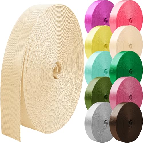 Nylon Webbing Strap - 1 Inch x 3.3 Yards - Beige