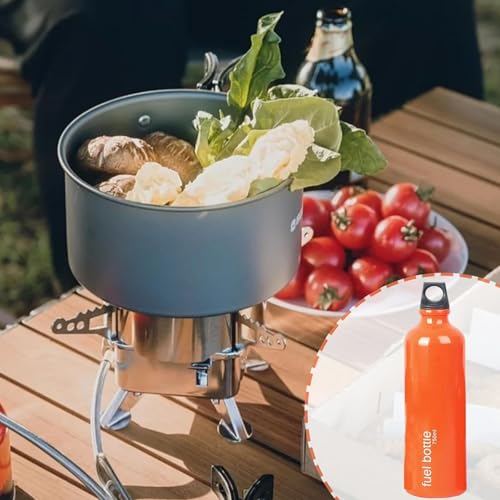 750ml Aluminum Fuel Bottle for Camping, Portable Kerosene & Petrol Container