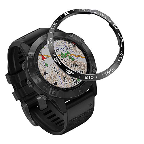Stainless Steel Watch Bezel for Garmin Fenix 6/6 Pro - Style A Black/White