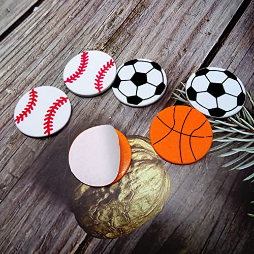 90PCS Sports Ball Stickers - Self-Adhesive Foam Decals for Parties