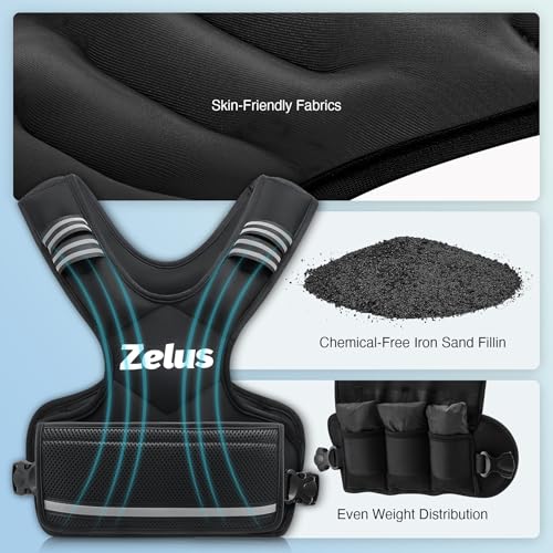 Adjustable Weighted Vest for Men & Women - 4-10 lb, Black