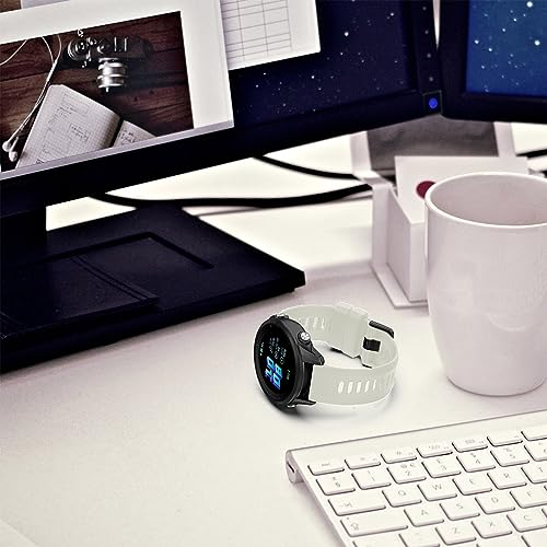 Silicone Replacement Band for Garmin Forerunner 955 - White