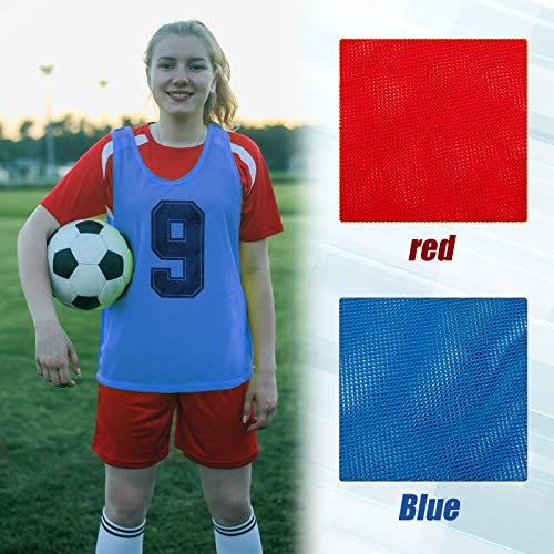 24 Pack Nylon Mesh Practice Vests for Team Sports Training