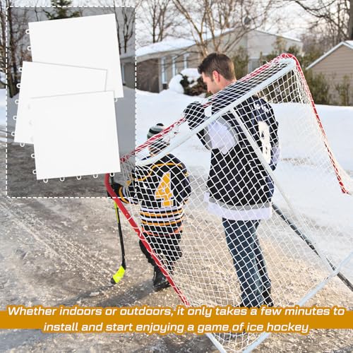 Fabbay Dryland Synthetic Hockey Flooring Tiles - 12x12 Inches, White, 8 pcs