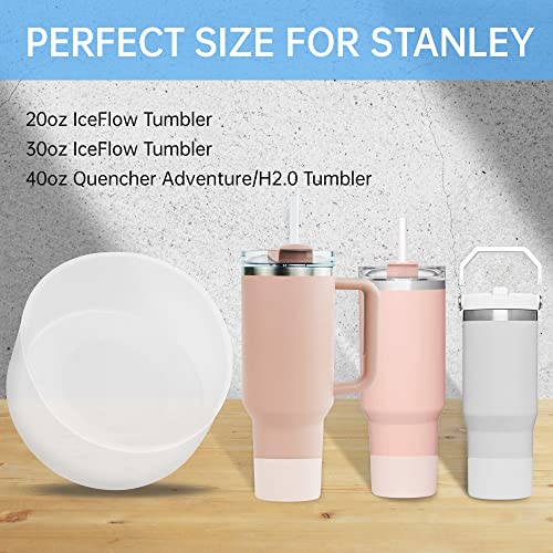 Silicone Protective Boot for Tumblers - Anti-Slip Bottom Sleeve - Clear