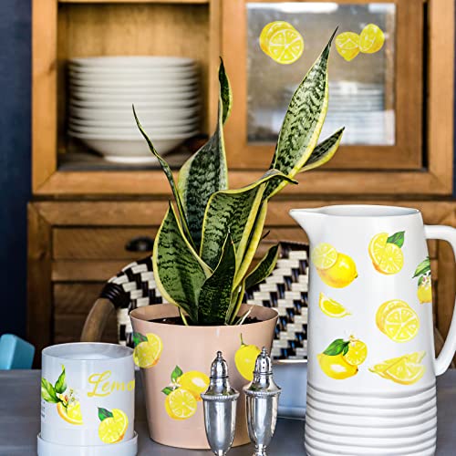 Lemon Wall Decals Fruit Wall Stickers Peel and Stick Wall Decor for Living Room Bedroom Fruit Print Wall Art for Kitchen Office (44 Pieces£©