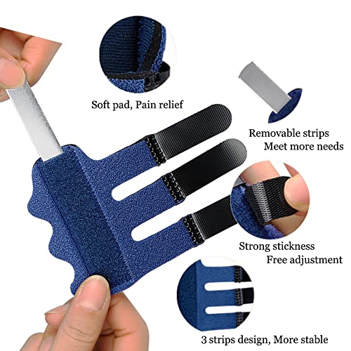 Finger Splints for Pain Relief - Adjustable 4-Pack with Straps - Multi