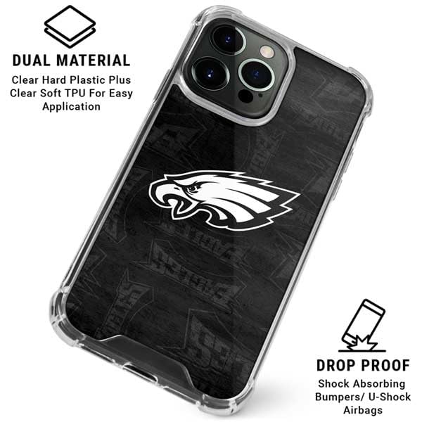 Philadelphia Eagles Clear Phone Case for iPhone 15 Pro - NFL Design