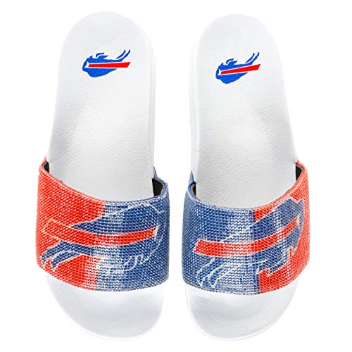 Buffalo Bills Women's Shimmer Slide Sandal - Team Color 7-8