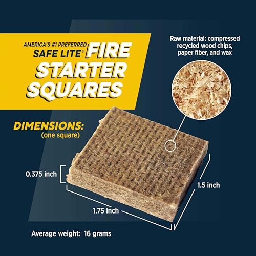 Fire Starter Squares - Heavy Charcoal Starters, 24 Count