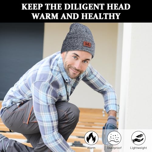 Mens Initial Beanie - Knitted Winter Skull Cap - CA River Plate Black/White