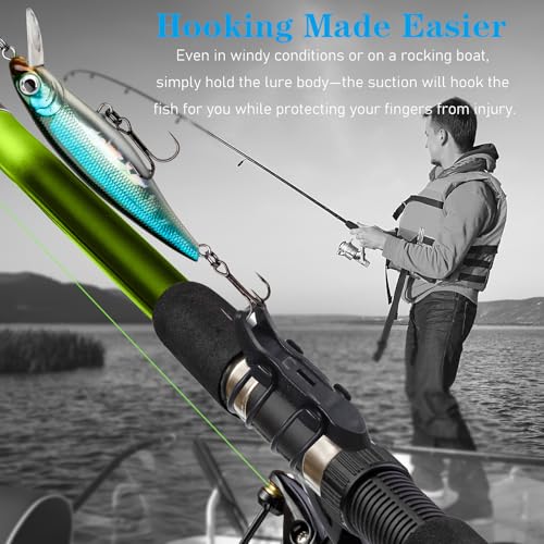 Fishing Rod Hook Keeper with Rubber Rings - 8 Pcs Set