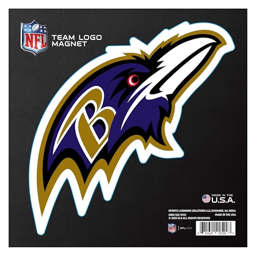 Baltimore Ravens Large Team Logo Magnet - 10 Inch