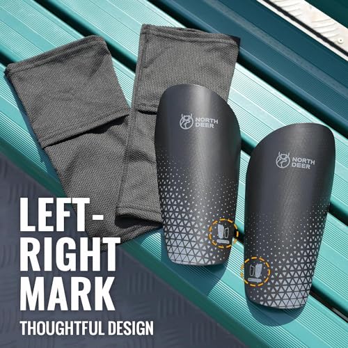 Northdeer Pink Shin Guards 1 Pair + Sleeves for Kids & Adults (M, 4'7"-5'3")