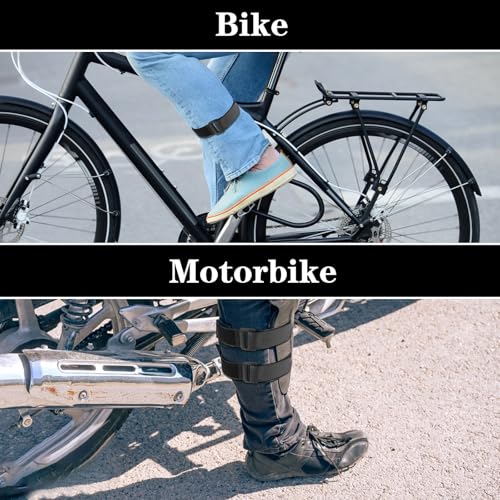 Adjustable Bicycle Pant Leg Straps - 6 Pcs Black Safety Bands