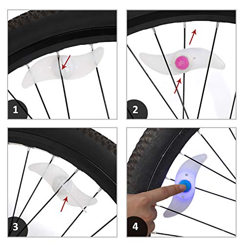 Bike Wheel Spoke Lights 6-Pack - Multi-Color with 3 Modes