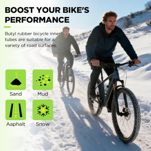 24" x 1.75/2.125 Bike Tube - 2 Pack with Levers, Butyl Rubber