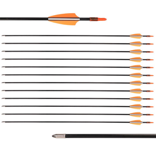28" Fiberglass Arrows, Archery Practice Target Arrows for Youth Beginners