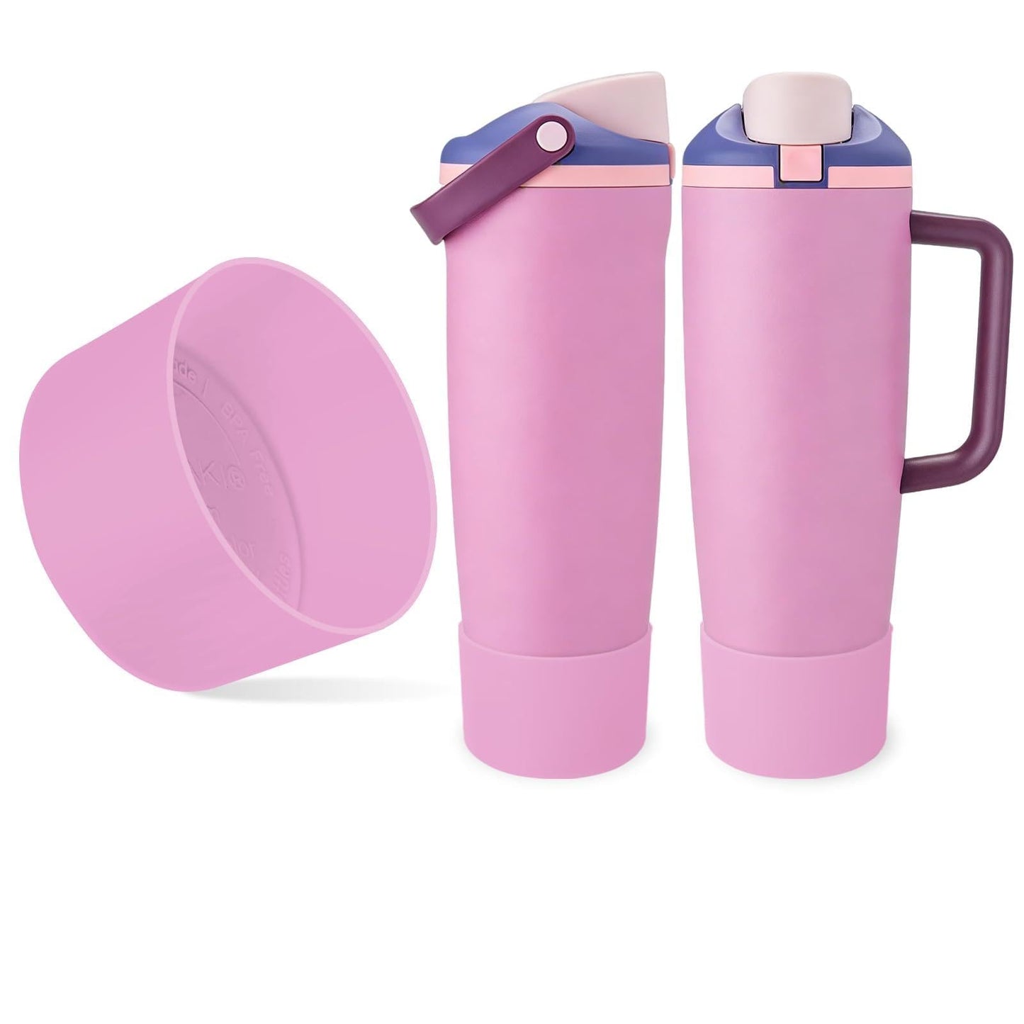 Kaitiaki Silicone Boot for Owala 30oz & 40oz FreeSip Sway Bottles & Tumblers - Non-Slip, Scratch-Resistant, Stability Enhancer, Available in 12 Colors (Pretty in Purple)