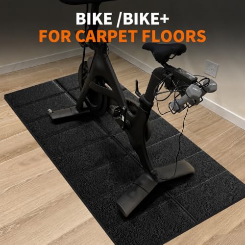 Exercise Bike Mat - 63" x 30" x 4mm Floor Protector for Peloton & Spin Bikes
