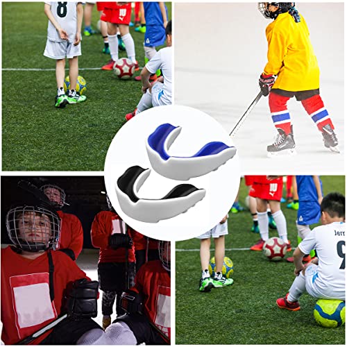 Sports Mouth Guard for Kids - 2 Pack Blue & Black with Case