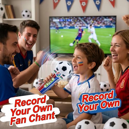 Handheld Soccer Fan Cheer Microphone Toy with LED Lights