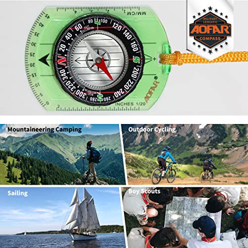 Lightweight Orienteering Compass for Hiking and Navigation