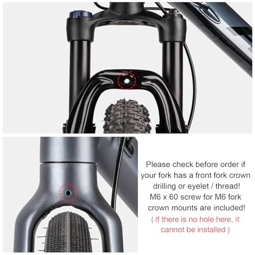 CXWXC Front Bike Basket Rack - Large Aluminum Front Rack with Struts