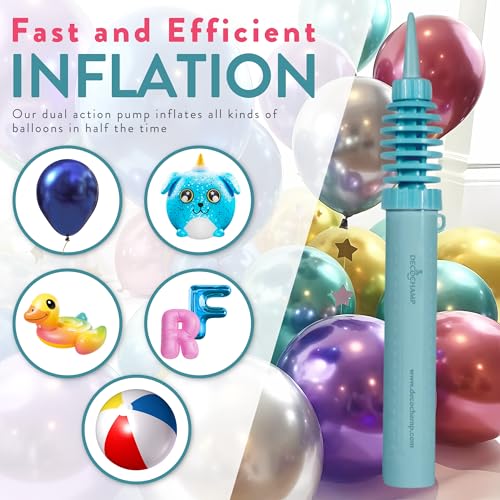 Mini Air Pump - 2-Way Dual Action Balloon Inflator for Events