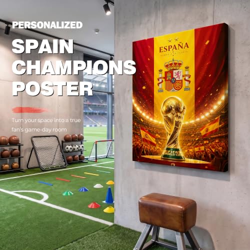 Spain World Cup Champion Canvas Wall Art - 8" x 10"