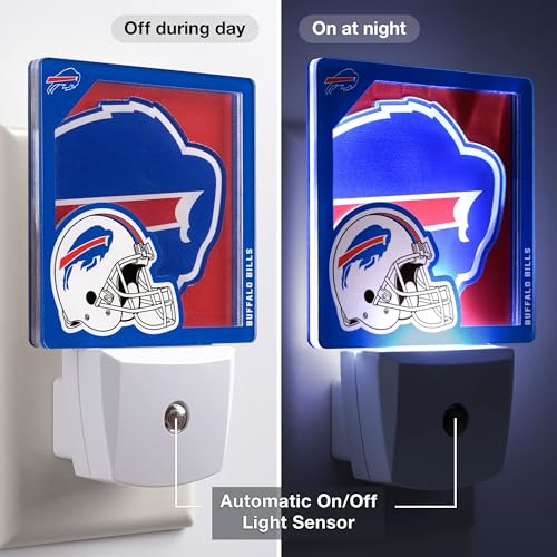 YouTheFan NFL Buffalo Bills Logo Night Light - 3D Team Spirit Lamp